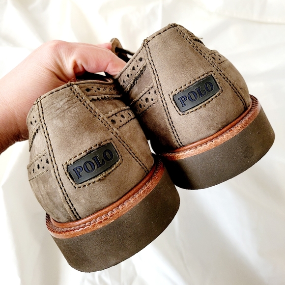 POLO RALPH LAUREN Oxford Lace up 8D Torrington Suede Wingtip Derby Shoes… - Picture 7 of 12